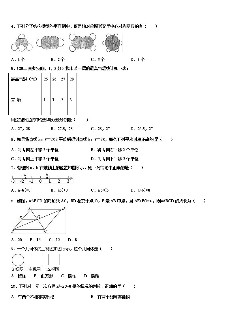 2022年河南省驻马店市新蔡县市级名校中考数学适应性模拟试题含解析02