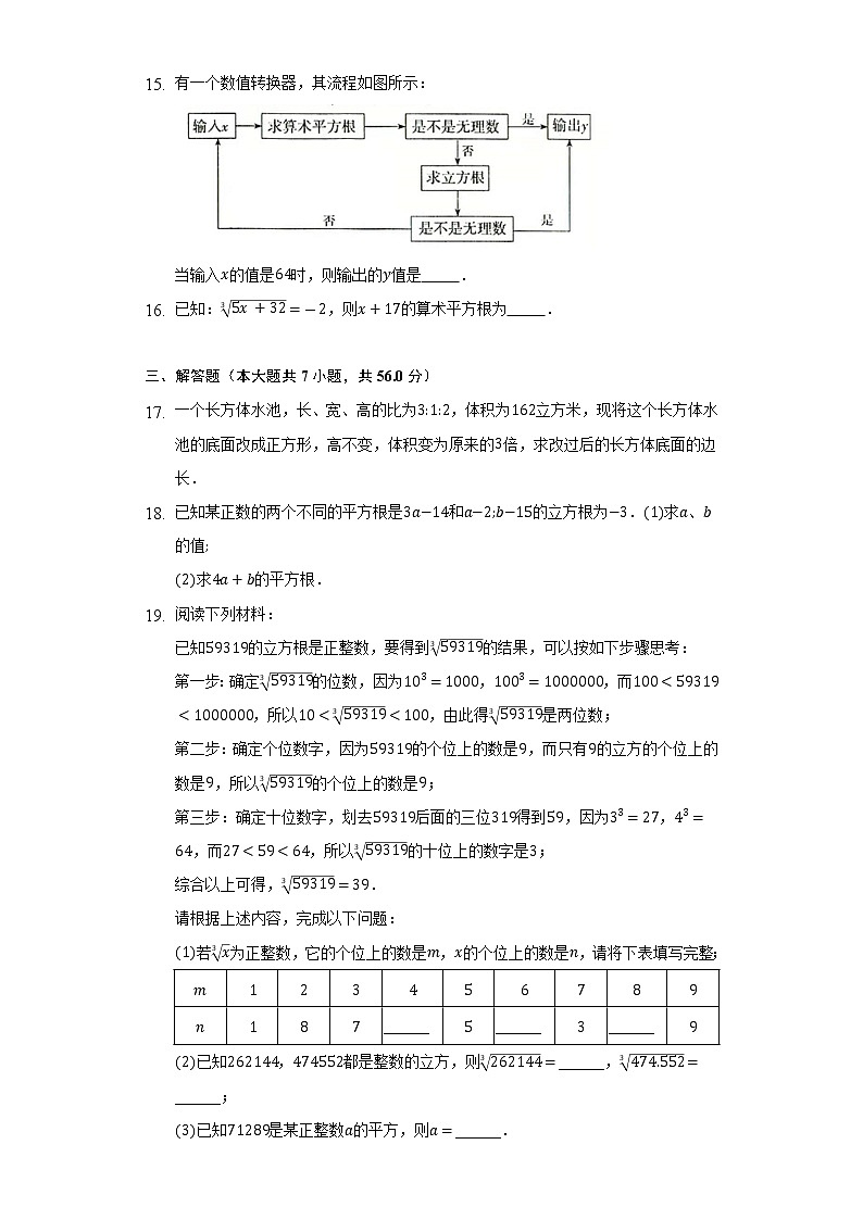 3.3立方根  浙教版初中数学七年级上册同步练习（含答案解析）03