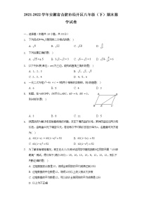 2021-2022学年安徽省合肥市经开区八年级（下）期末数学试卷（含解析）