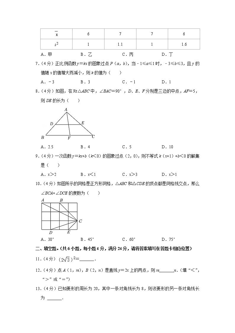 福建省福州市闽侯县2021-2022学年八年级下学期期末质量检测数学试题(word版含答案)第2页