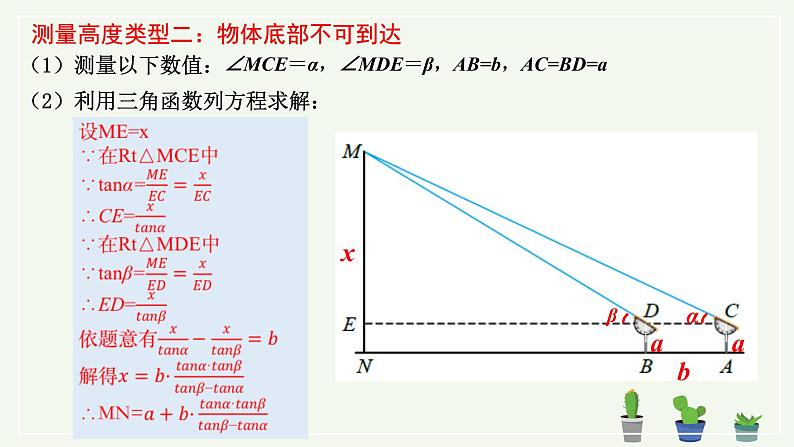 初中数学 九年级下册   利用三角函数测高 课件第7页