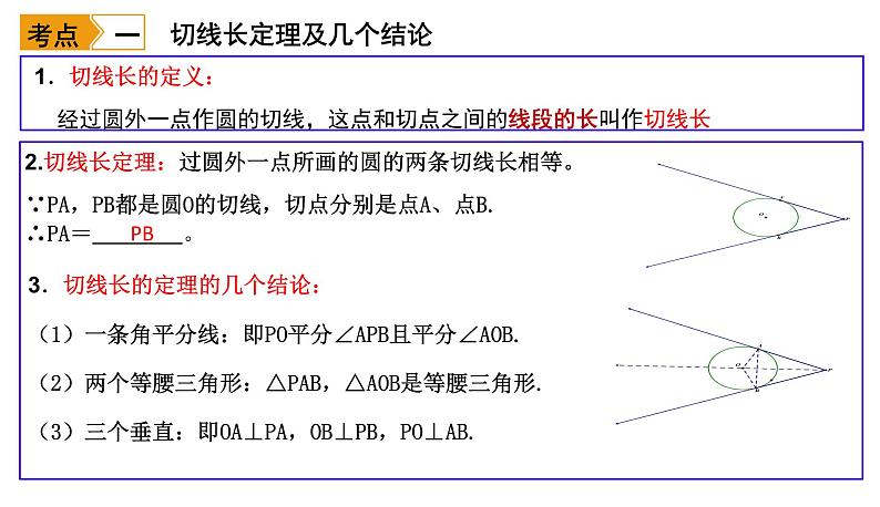 初中数学 九下 切线长定理  课件第3页