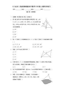 初中浙教版1.1 认识三角形精品练习题