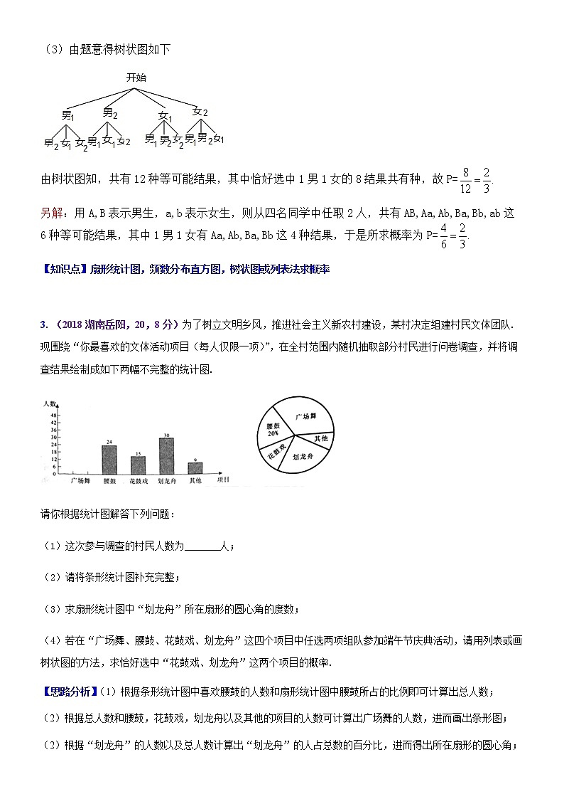 知识点44  统计与概率的综合题2018--1第3页