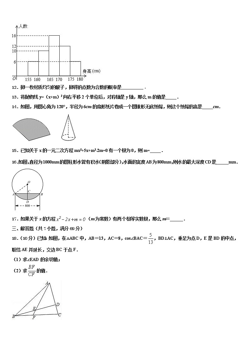 2022年吉林省松原市前郭尔罗斯蒙古族自治县重点达标名校中考适应性考试数学试题含解析03
