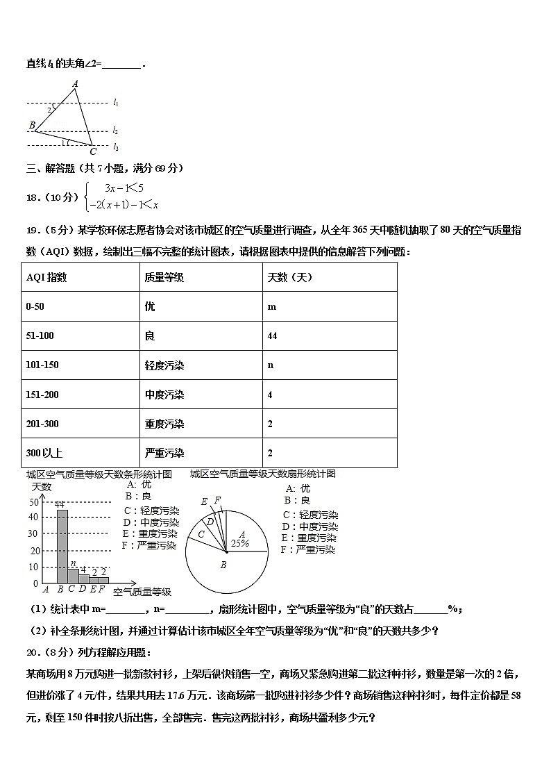 2022年吉林省长春七十二中学中考数学最后一模试卷含解析第3页