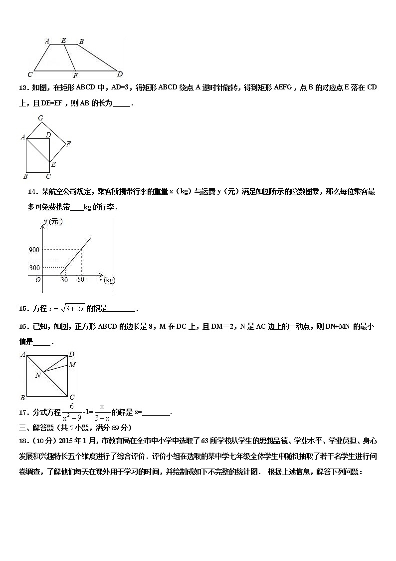 2022年江苏省邗江区中考数学猜题卷含解析第3页