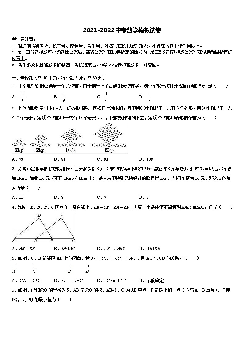 2022年吉林省辽源市中考冲刺卷数学试题含解析第1页