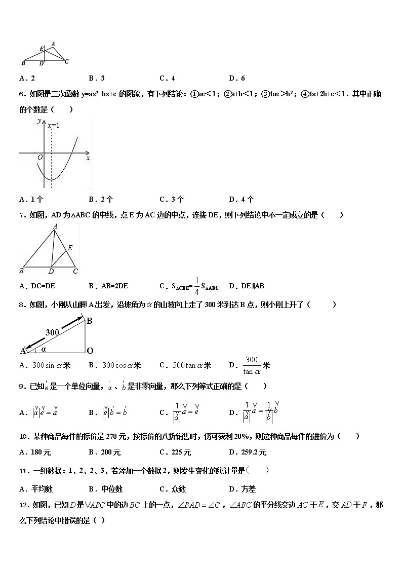 2022年吉林省长春市重点名校中考数学对点突破模拟试卷含解析02