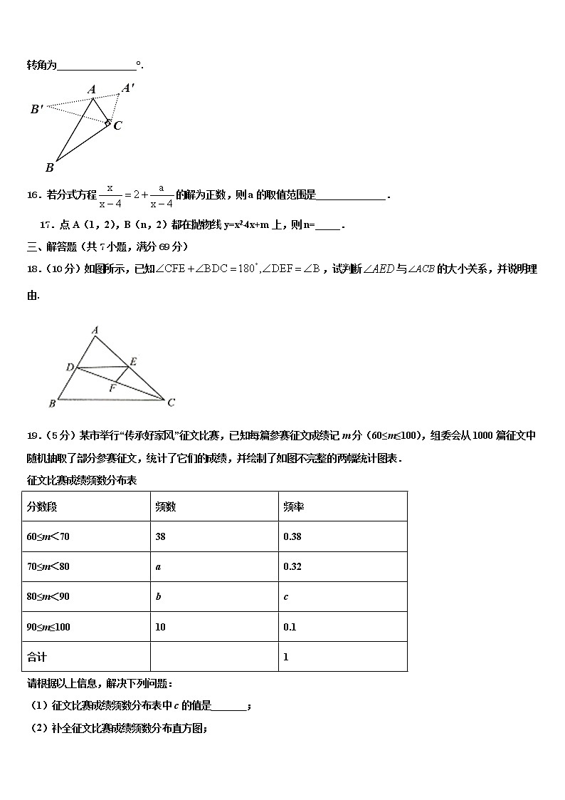 2022年黄山市重点中学中考数学对点突破模拟试卷含解析03