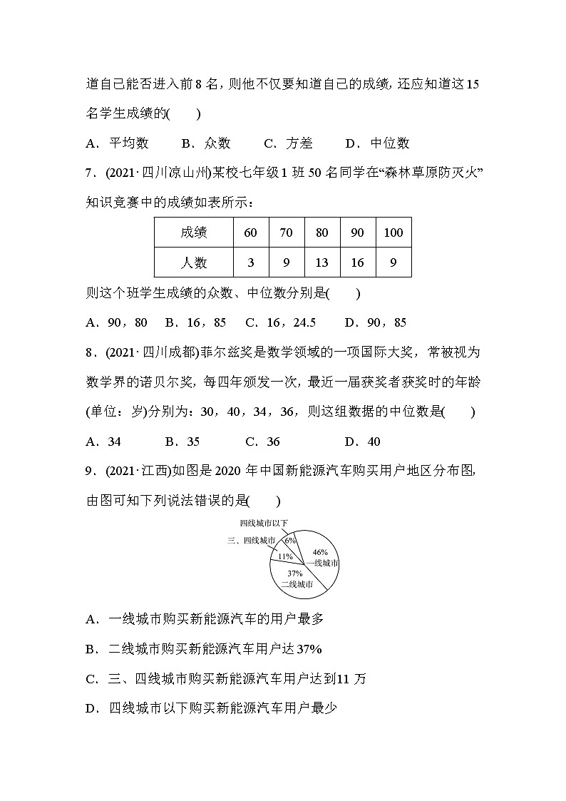 山东省2022年中考数学（五四制）一轮训练：第八章 第1课时 统计(含答案)第3页