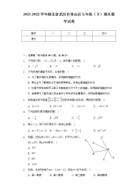 湖北省武汉市青山区2021-2022学年七年级下学期期末数学试卷(word版含答案)