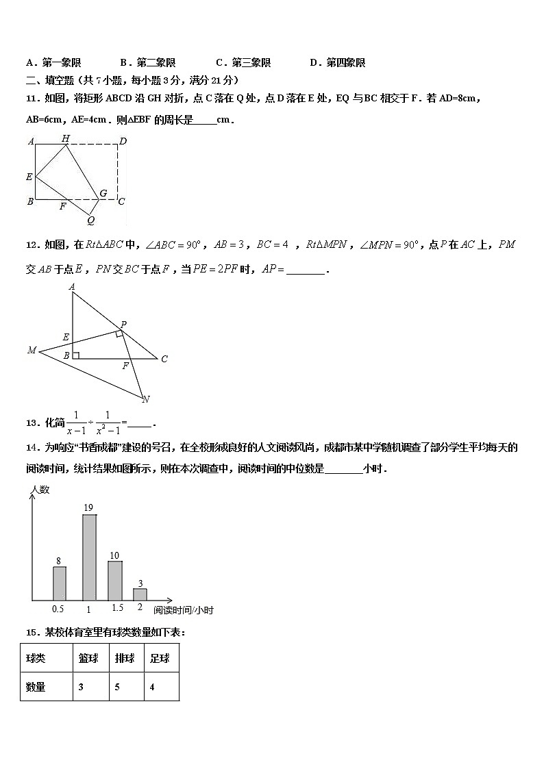 2022年江苏省扬州市武坚中学中考数学模拟预测试卷含解析03