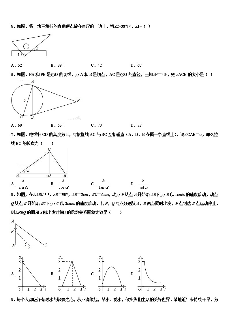 2022年江西省上饶市四中重点中学中考数学最后冲刺浓缩精华卷含解析02