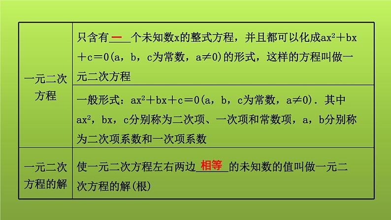 山东省2022年中考数学（五四制）一轮课件：第二章 第2课时 一元二次方程及其应用第2页