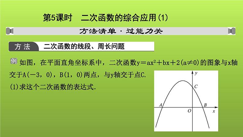 山东省2022年中考数学（五四制）一轮课件：第三章 第5课时 二次函数的综合应用(1)01