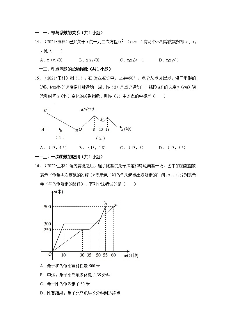 广西玉林市三年（2020-2022）年中考数学真题汇编-01选择题第3页
