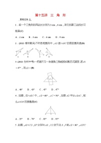 2022年广西桂林中考数学复习训练：第15讲 三角形(含答案)