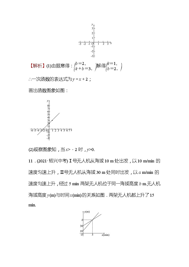 2022年广西桂林中考数学复习训练：第10讲 一次函数(含答案)第3页