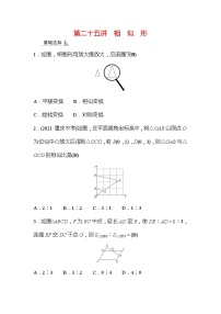 2022年广西桂林中考数学复习训练：第25讲 相似形(含答案)