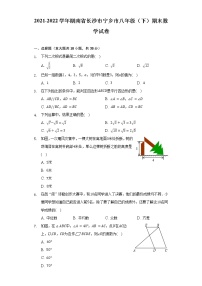 2021-2022学年湖南省长沙市宁乡市八年级（下）期末数学试卷（Word解析版）