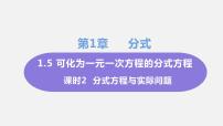 初中数学湘教版八年级上册1.5 可化为一元一次方程的分式方程教课内容课件ppt