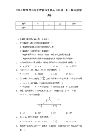 2021-2022学年河北省衡水市景县七年级（下）期末数学试卷（Word解析版）