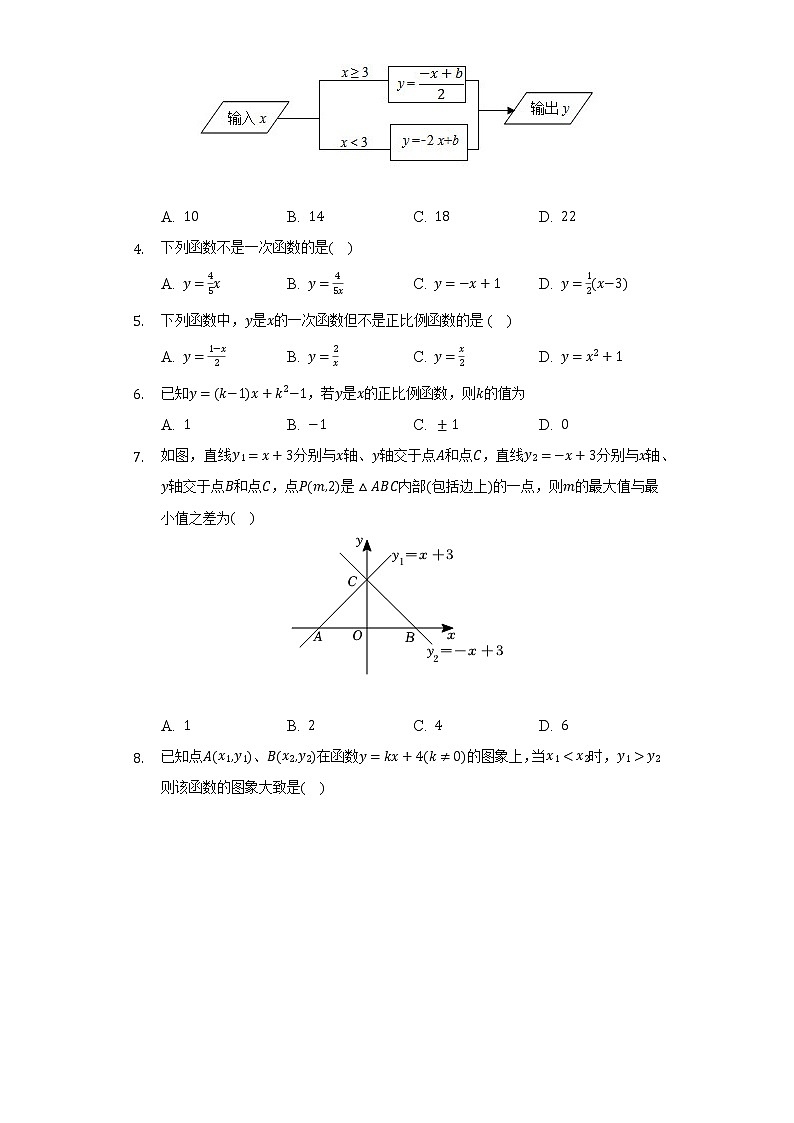 苏科版初中数学八年级上册第六章《一次函数》单元测试卷（标准难度）（含答案解析）02