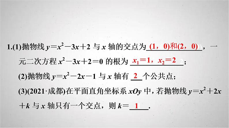 2022年中考数学人教版一轮复习课件：第14课　二次函数(2)第4页