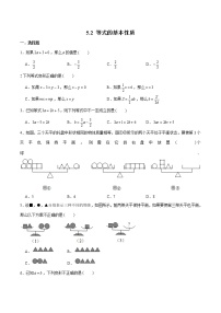 初中数学5.2  等式的基本性质精品课堂检测