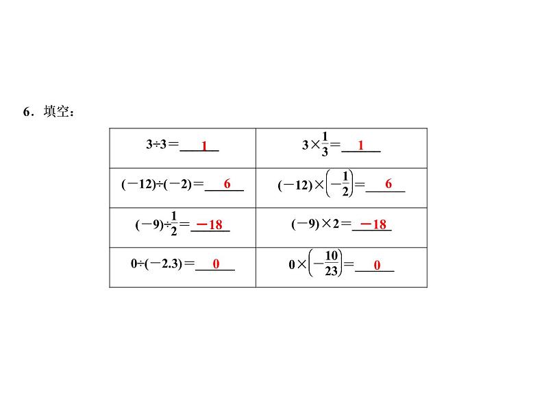 2.4 有理数的除法-2022-2023学年七年级数学上册同步习题课件(浙教版)(共23张PPT)08