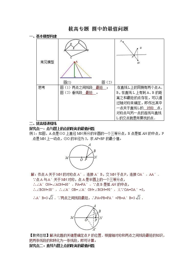 17.圆中的最值问题第1页