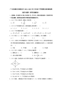 广东省潮州市潮安区2021_2022年八年级下学期期末质量检测数学试题(word版含答案)