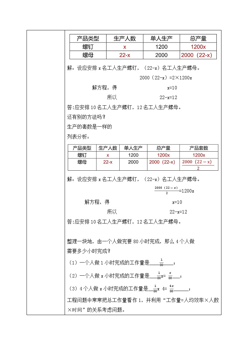 人教版七上数学3.4《实际问题与一元一次方程》第一课时教案第2页
