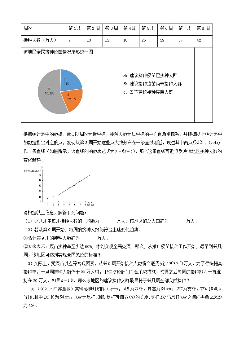 江苏省盐城市五年（2018-2022）中考数学卷真题分题型分层汇编-05解答题（基础提升）03