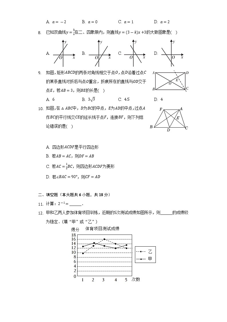 2021-2022学年福建省漳州市八年级（下）期末数学试卷（华师大版B卷）（Word解析版）第2页