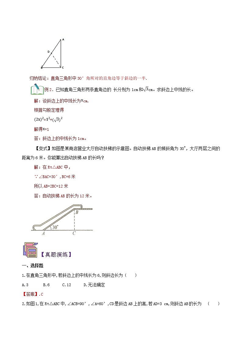 第14讲 直角三角形的性质华师大版九年级上册数学专题讲义（原卷版+解析版）03