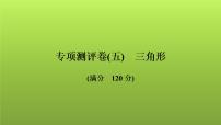 2022年中考数学人教版一轮复习讲练课件：专项测评卷(五)三角形