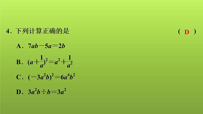 2022年中考数学人教版一轮复习讲练课件：专项测评卷(一)数与式05