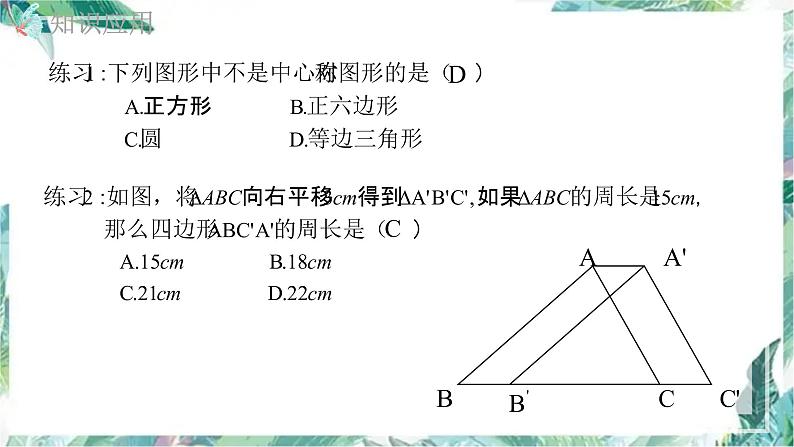 九年级中考数学复习  图形的变化 专题复习课件第8页