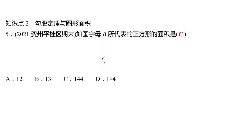 2021-2022 人教版数学 八年级下册 第十七章  17.1　勾 股 定 理  第1课时 课件第5页