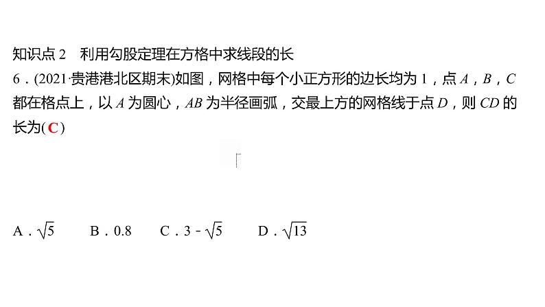 2021-2022 人教版数学 八年级下册 第十七章  17.1　勾 股 定 理  第3课时 课件第6页