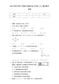 2021-2022学年广西南宁市隆安县八年级（下）期末数学试卷（Word解析版）