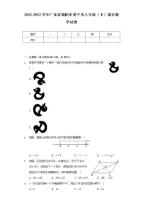 2021-2022学年广东省揭阳市普宁市八年级（下）期末数学试卷（Word解析版）