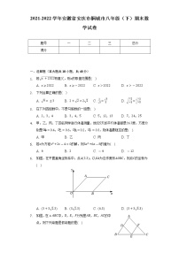 2021-2022学年安徽省安庆市桐城市八年级（下）期末数学试卷（Word解析版）