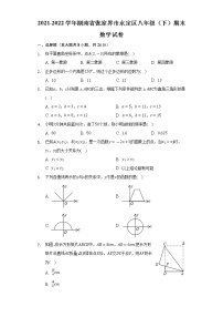 2021-2022学年湖南省张家界市永定区八年级（下）期末数学试卷（Word解析版）