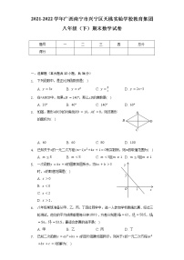 2021-2022学年广西南宁市兴宁区天桃实验学校教育集团八年级（下）期末数学试卷(Word解析版）