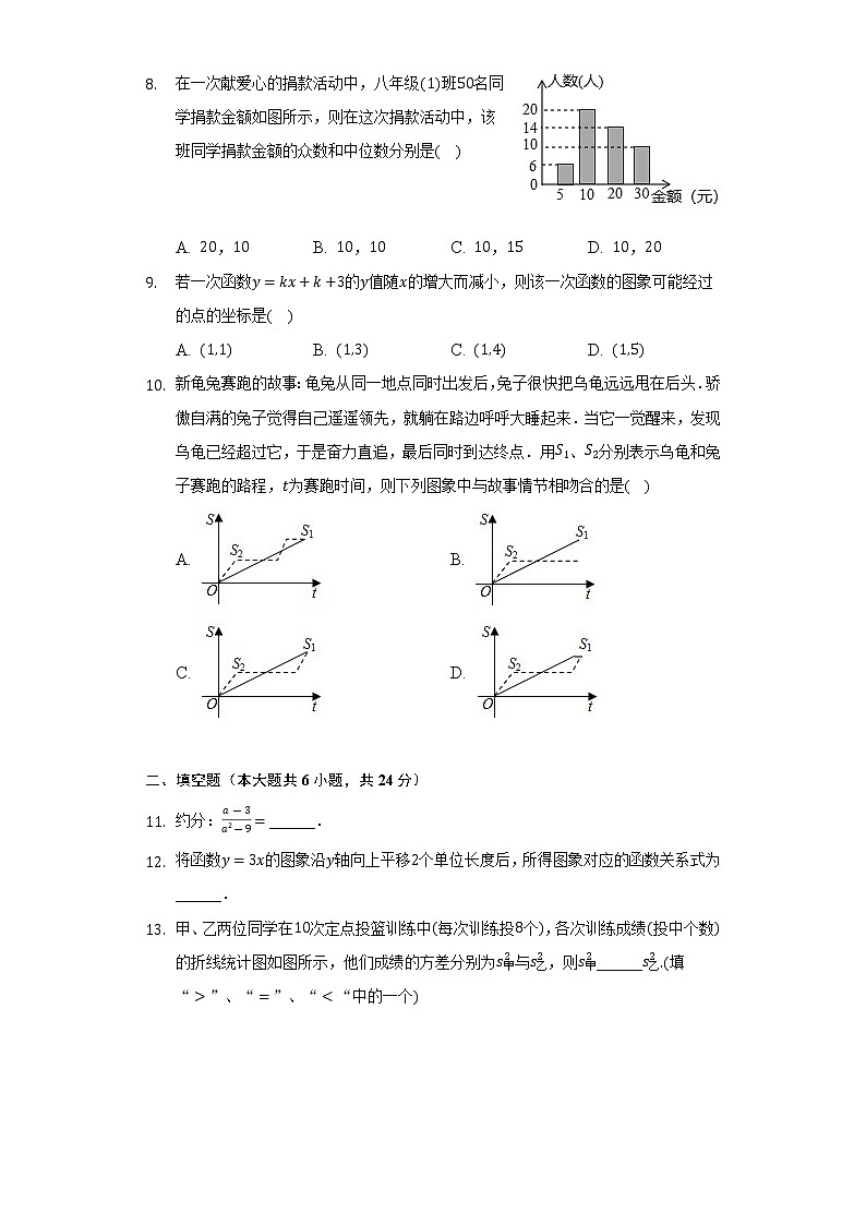 2021-2022学年福建省泉州市德化县、惠安县八年级（下）期末数学试卷（Word解析版）第2页