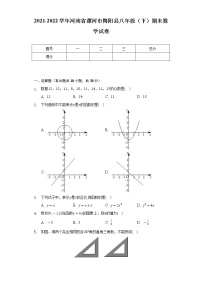 2021-2022学年河南省漯河市舞阳县八年级（下）期末数学试卷（Word解析版）