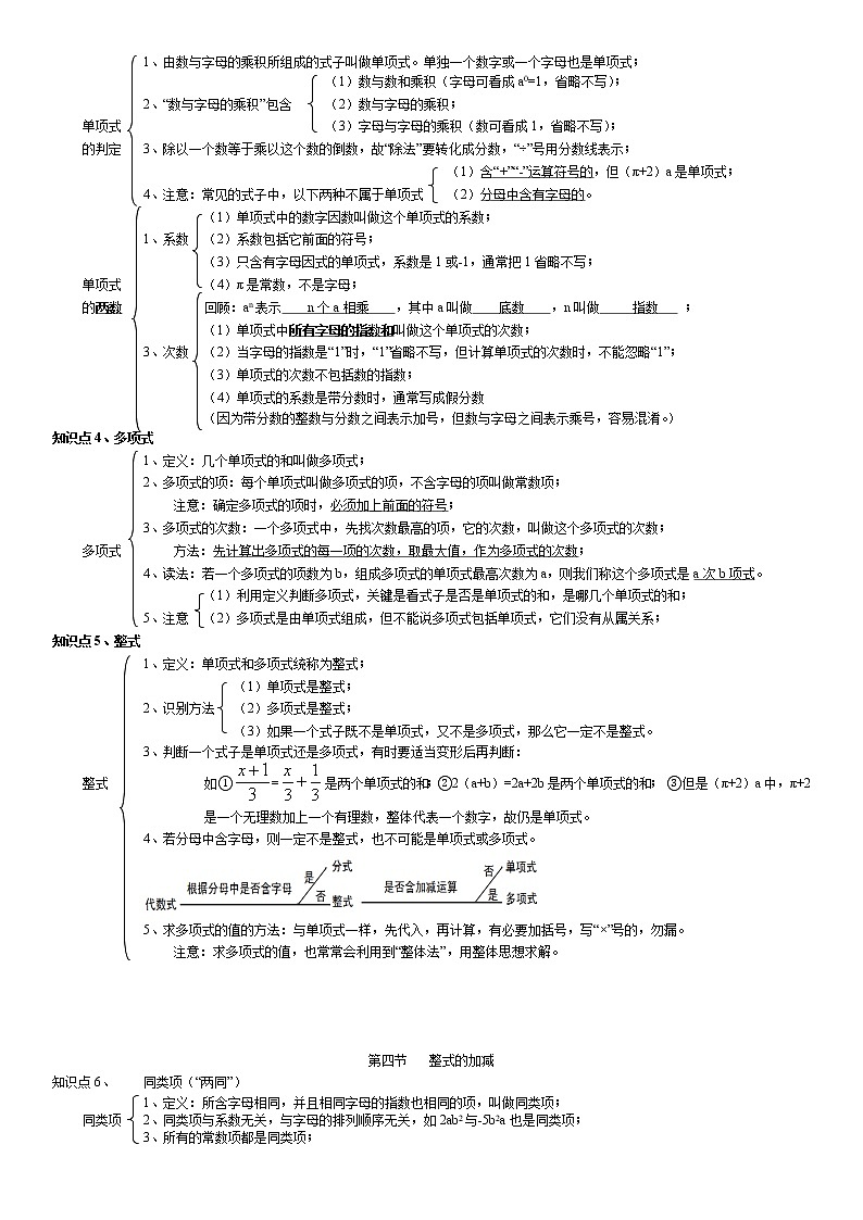 北师大版七年级上册数学：第17周末教案+强化（学生版）第2页